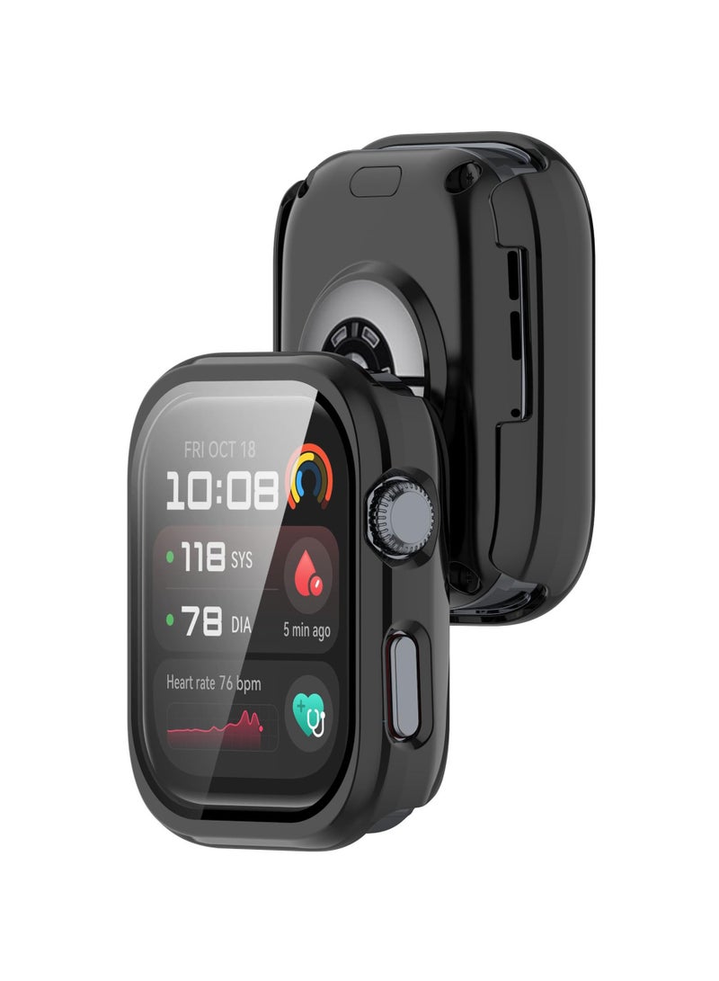 Case with Screen Protector for Huawei Watch D2 Ultra Slim Hard PC Full Coverage Proctective Case Lightweight Shockproof Anti-Scratch Bumper Cover with Tempered Glass (Black) - Image 3