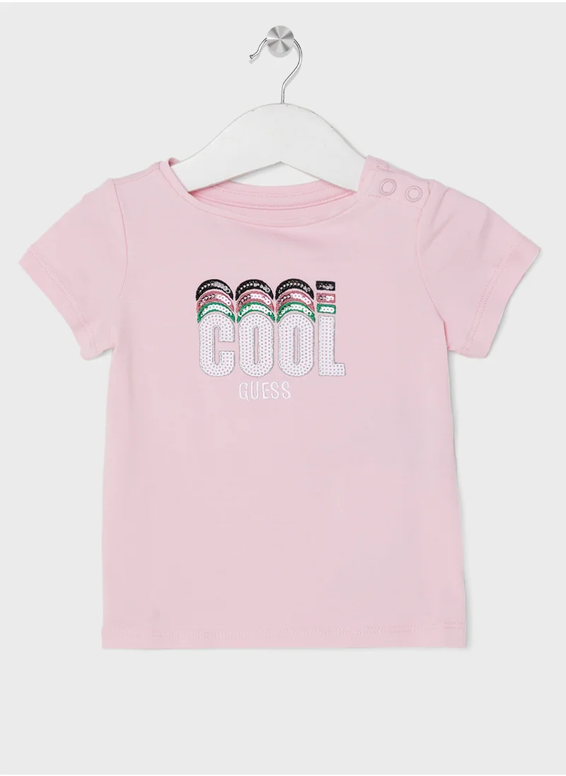 جس Kids Sequin Logo T-Shirt