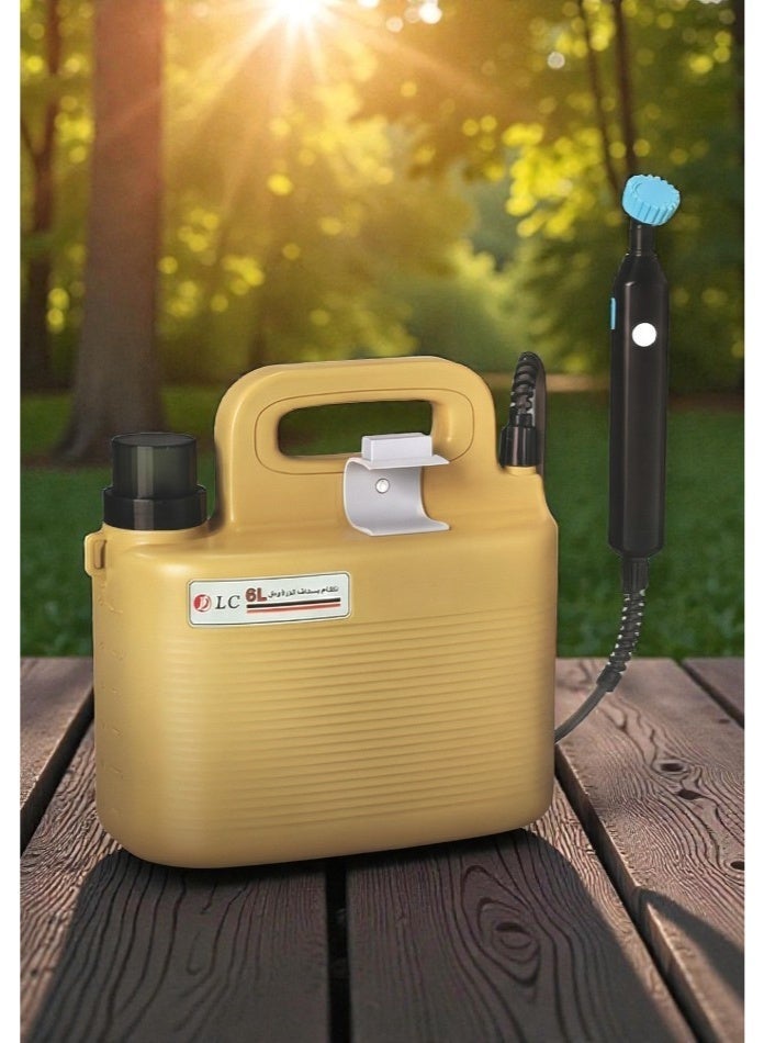 LC Portable bidet and shower pump for trips, travel, and car use, with 3 nozzles, 6-liter capacity - Image 5