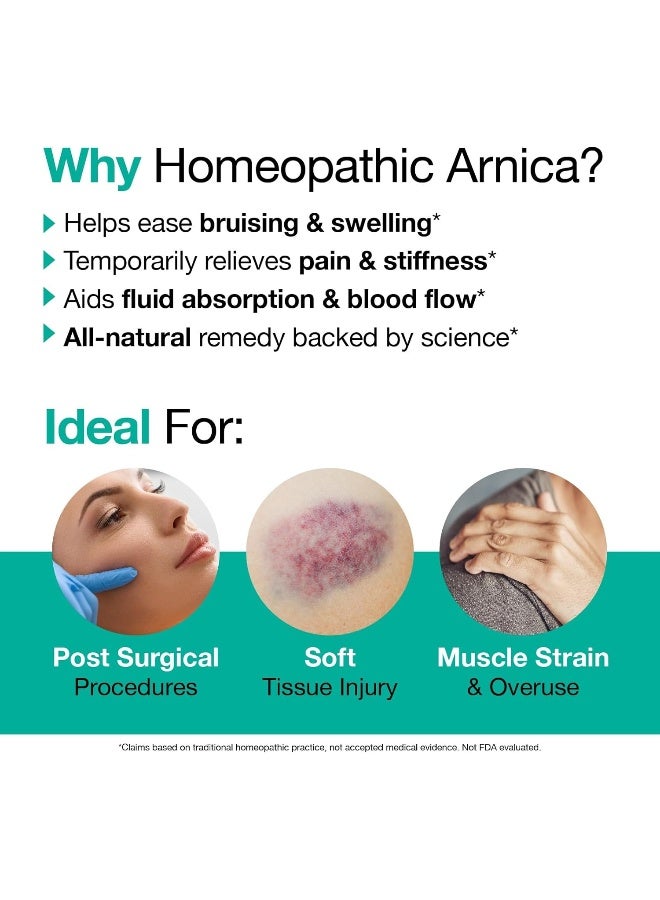| Arnica Montana | 30X | Hpus | Made In Usa | Plant Based | Homeopathic | Arnica Tablets | 30 Ct | 2 Pack Bundle | 5 Day Supply Each