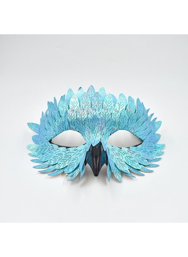 general Exquisite beak mask masquerade party Carnival Half Face owl Feather Mask - Image 1