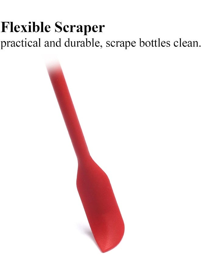 Hagbou Beauty Spatula, 4 Pieces Makeup Spatula Mini Spatula For Cosmetics And Kitchen Jar, Small Silicone Spatula For Beauty And Kitchen Tiny Spatula 3 Sizes (5)  - Image 1