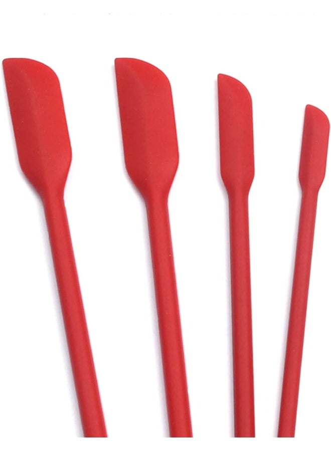 Hagbou Beauty Spatula, 4 Pieces Makeup Spatula Mini Spatula For Cosmetics And Kitchen Jar, Small Silicone Spatula For Beauty And Kitchen Tiny Spatula 3 Sizes (5)  - Image 4