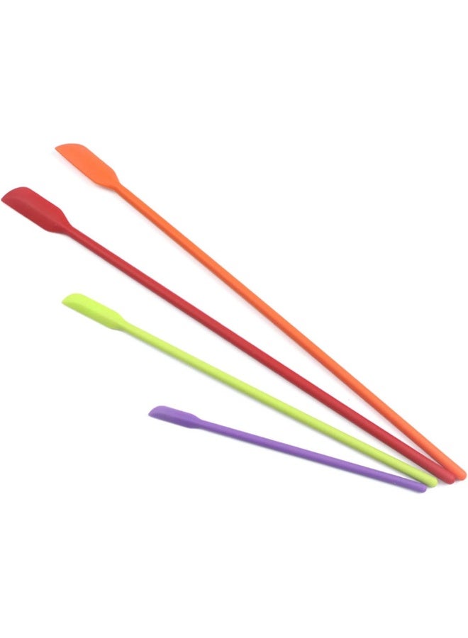 Hagbou Beauty Spatula, 4 Pieces Makeup Spatula Mini Spatula For Cosmetics And Kitchen Jar, Small Silicone Spatula For Beauty And Kitchen Tiny Spatula 3 Sizes (5)  - Image 5