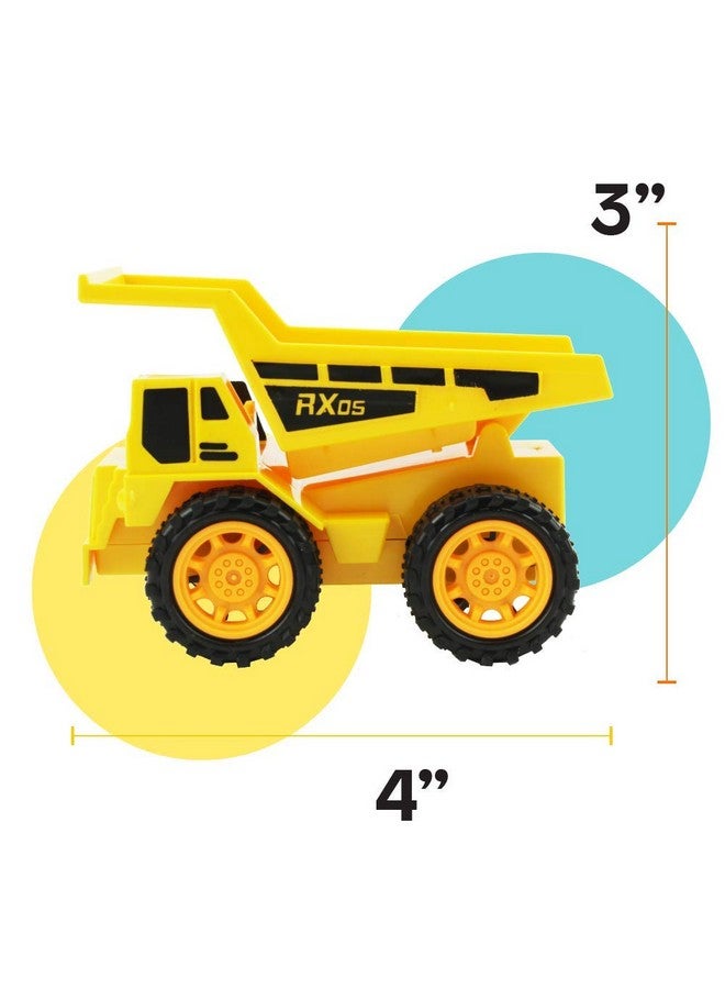 BOLEY Boley Builders Play Set - 24 Piece Kids Construction Toys with Bulldozer, Dump Truck, Front Loader and Backhoe Toy Trucks, Diecast Signs, Pretend Rubble and Construction Workers - Excavator Toy Trucks - Image 5