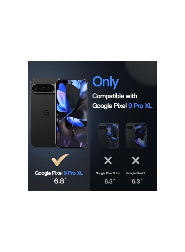 JETech Magnetic Case for Google Pixel 9/9 Pro 2024, Compatible with MagSafe, Translucent Matte Back Shockproof Phone Cover (Black) - Image 2