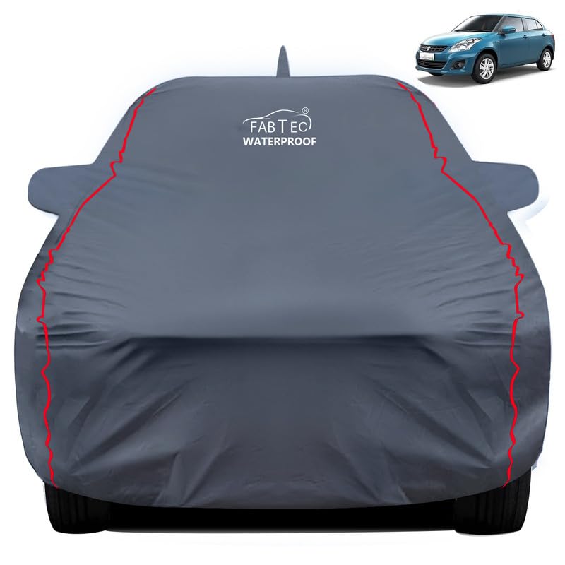 FABTEC غطاء سيارة مقاوم للماء فائق الجودة لماروتي دزير (2012-16) مع جيب للمرايا والهوائي - Image 1