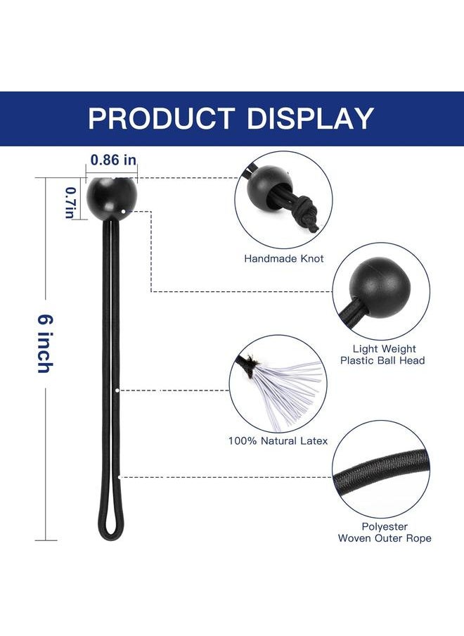 yongsheng - Ball Bungee Cords 6 Inch Bungee Cord with Balls, 50 PCS Heavy Duty Bungie Cord Balls Canopy Tarp Tie Down Bungee Balls for Camping - Image 1