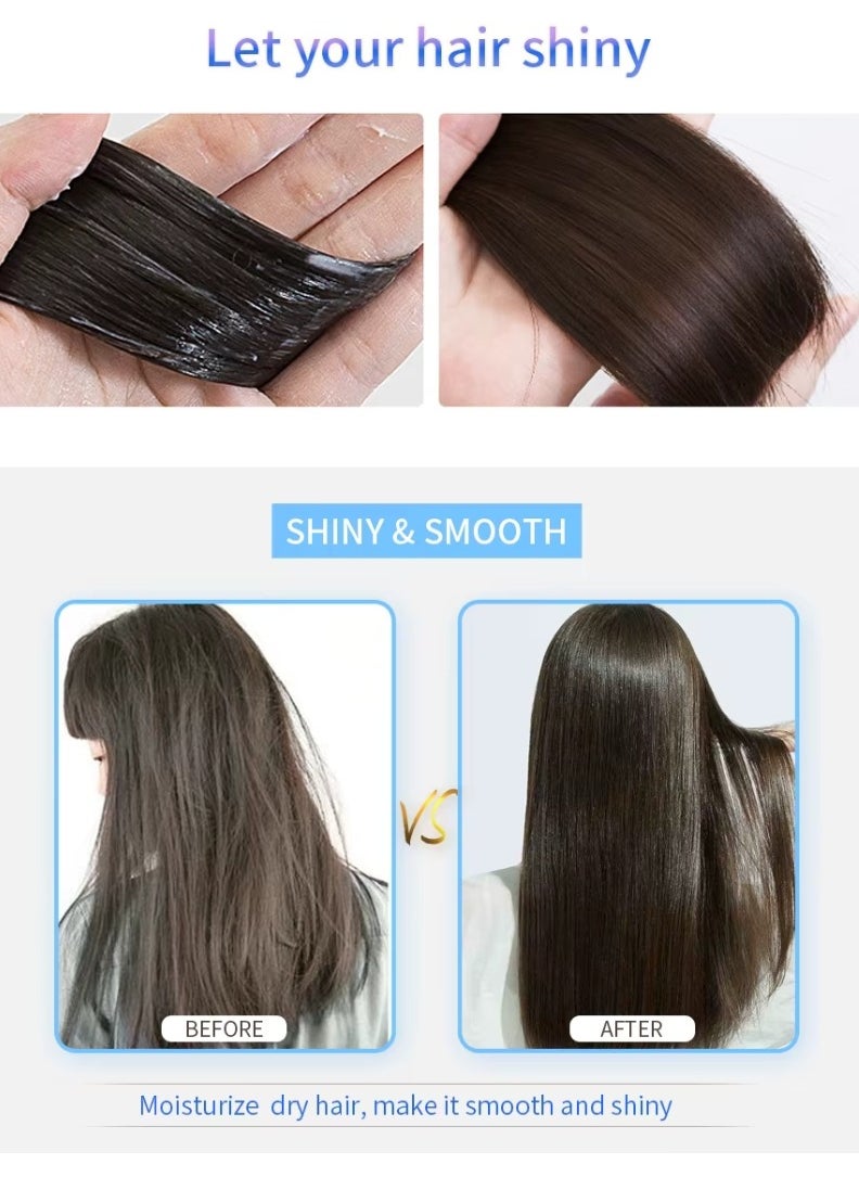 Augeas 1000ml Moisturizing and Smoothing Treatment Keratin Hair Mask Restore and Repair Damaged Hair and Prevent Hair Breakage Increase Hair Softness and Helps Hair Regrowth Keratin Creamy Hair Mask Hair Cream  - Image 4