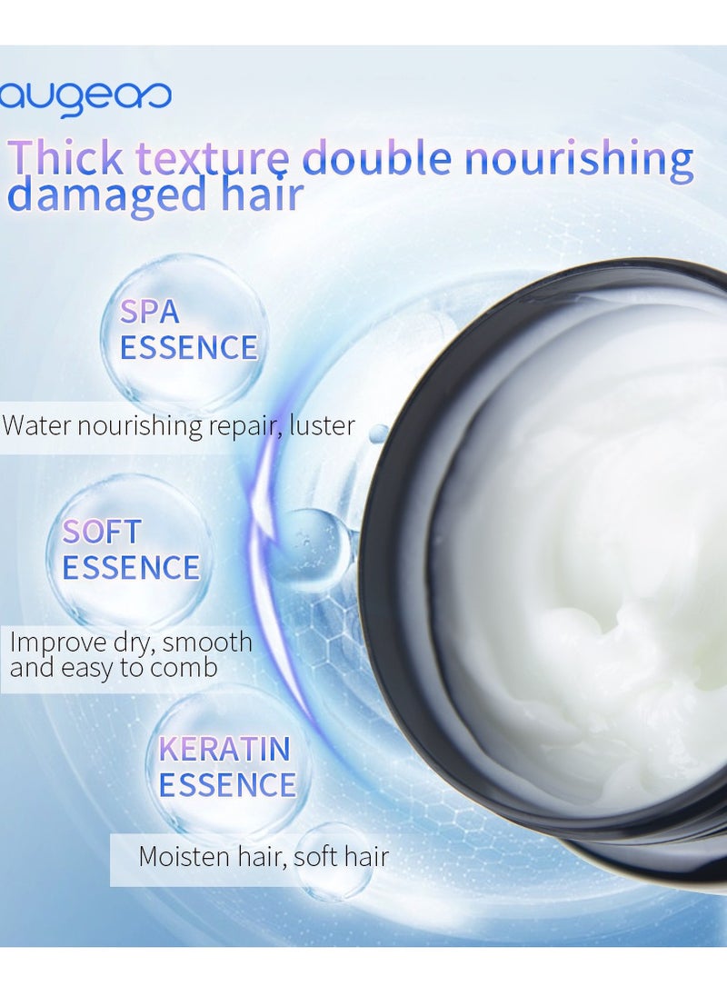 Augeas 1000ml Moisturizing and Smoothing Treatment Keratin Hair Mask Restore and Repair Damaged Hair and Prevent Hair Breakage Increase Hair Softness and Helps Hair Regrowth Keratin Creamy Hair Mask Hair Cream  - Image 5