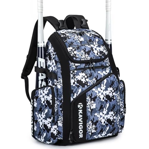 KAVIGOR Baseball Bag for Youth and Adult Softball Bag 50L Large Capacity Holds 4 Bats Equipment Backpack with Shoes Compartment - Image 1