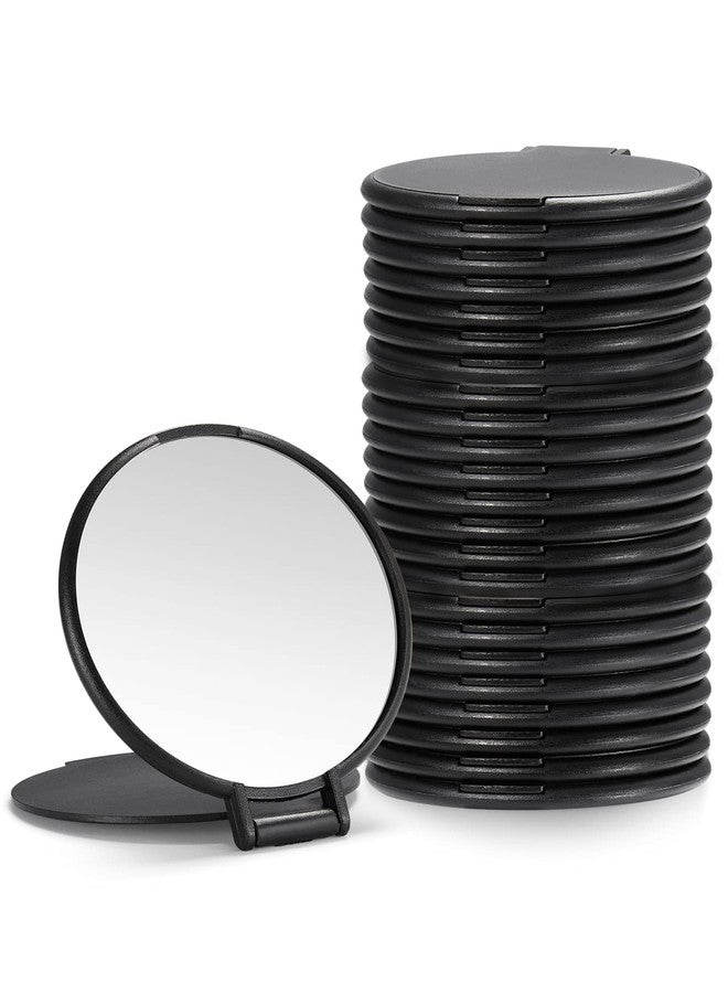 Getinbulk Compact Mirror Bulk, Round Makeup Mirror for Purse, Set of 24 (Black) - Image 1