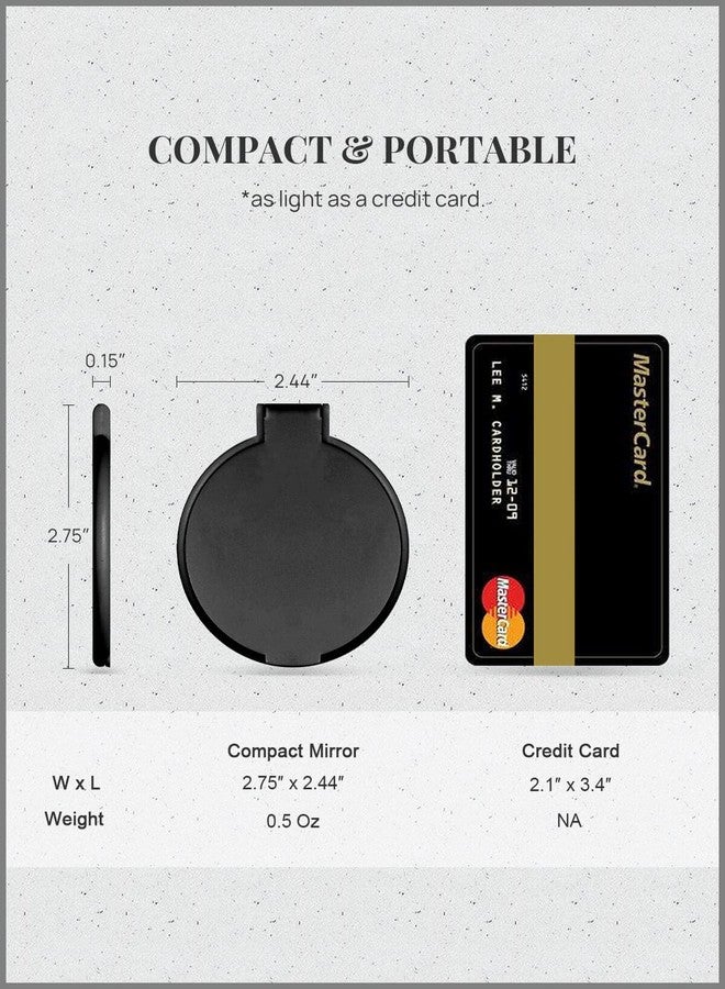 Getinbulk Compact Mirror Bulk, Round Makeup Mirror for Purse, Set of 24 (Black) - Image 2