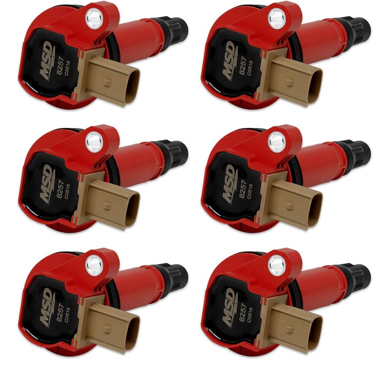MSD 82576 Ignition Coils, Red, 6-Pack (3-Pin Connector) - Image 5