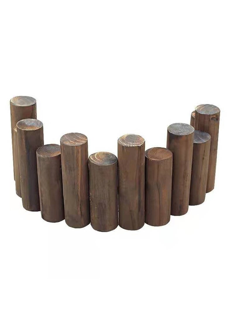 لينجوي حديقة خشبية حواف الحدود المتشابكة لوحات سياج حديقة ديكور الحدود سياج اعتصام للداخلية في الهواء الطلق - Image 1