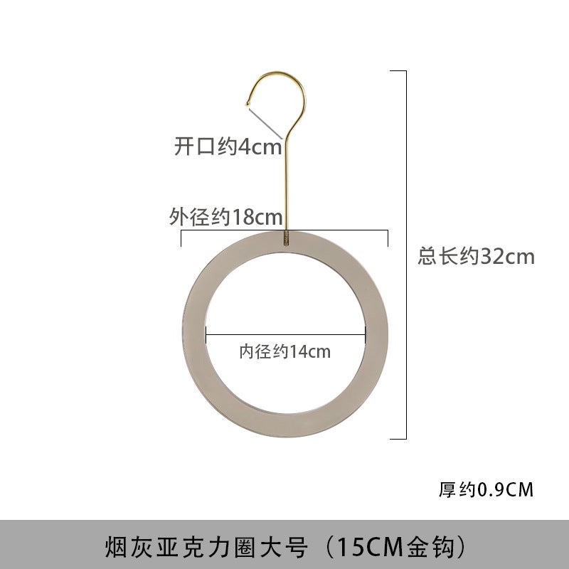 Acrylic Hanger Long S Hook Crystal Transparent Coat Hook Hook Sample Clip S Hook Clothing Store Scarf Coat Rack - Image 1