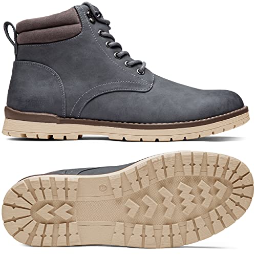 Vostey Men's Hiking Boots Waterproof Casual Chukka Boots for Men(BMY670B Grey 10.5) - Image 2
