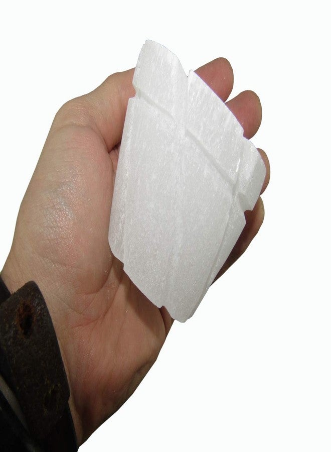 CircuitOffice Selenite Flower Pot Tealight Candle Holder, About 2.8" Across, 2.2" Tall, Charge and Cleanse Crystals - Image 2