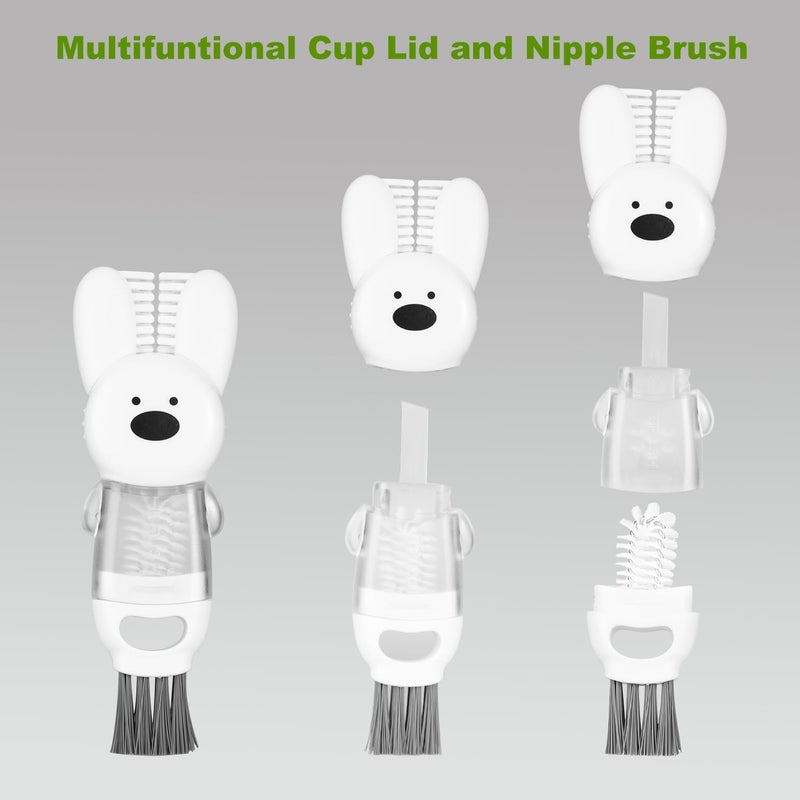 FunCee [3 Pack] Bottle Brushes, Stainless Steel Long Handle Water Bottle Scrub Cleaning Brush Set Including Straw & Lid Cleaner for Baby Bottles, Sports Cups, Coffee Mugs, Tumblers - Image 5