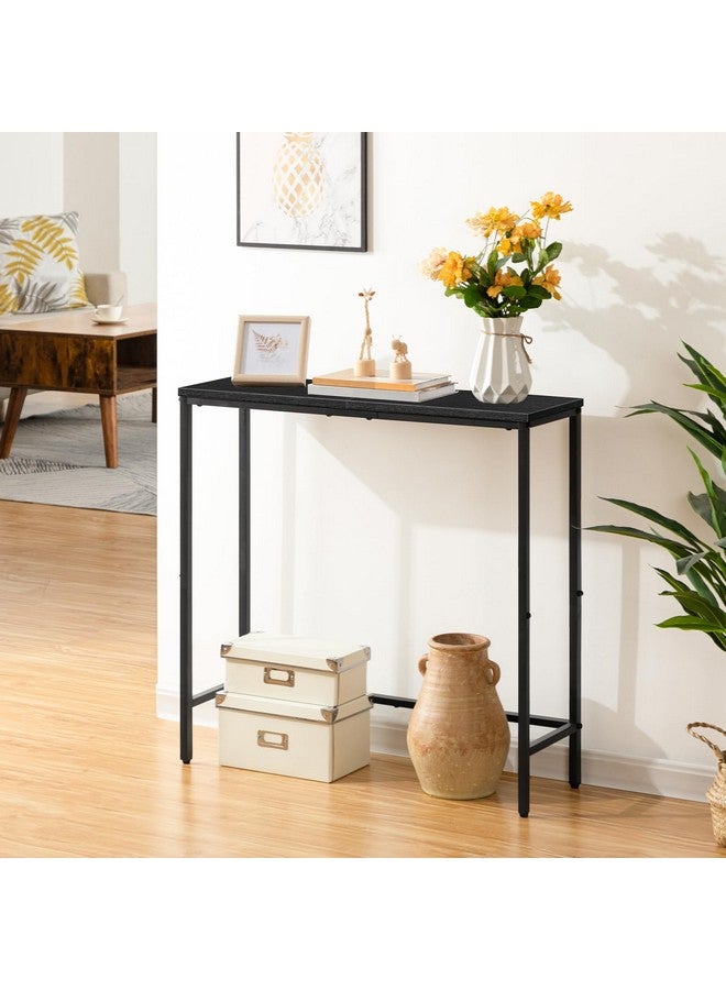 HOOBRO Narrow Console Table, 29.5" Small Entryway Table, Thin Sofa Table, Side Table, Display Table, for Hallway, Bedroom, Living Room, Foyer, Black BK75XG01 - Image 3