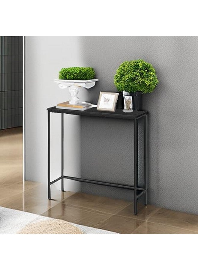 HOOBRO Narrow Console Table, 29.5" Small Entryway Table, Thin Sofa Table, Side Table, Display Table, for Hallway, Bedroom, Living Room, Foyer, Black BK75XG01 - Image 5