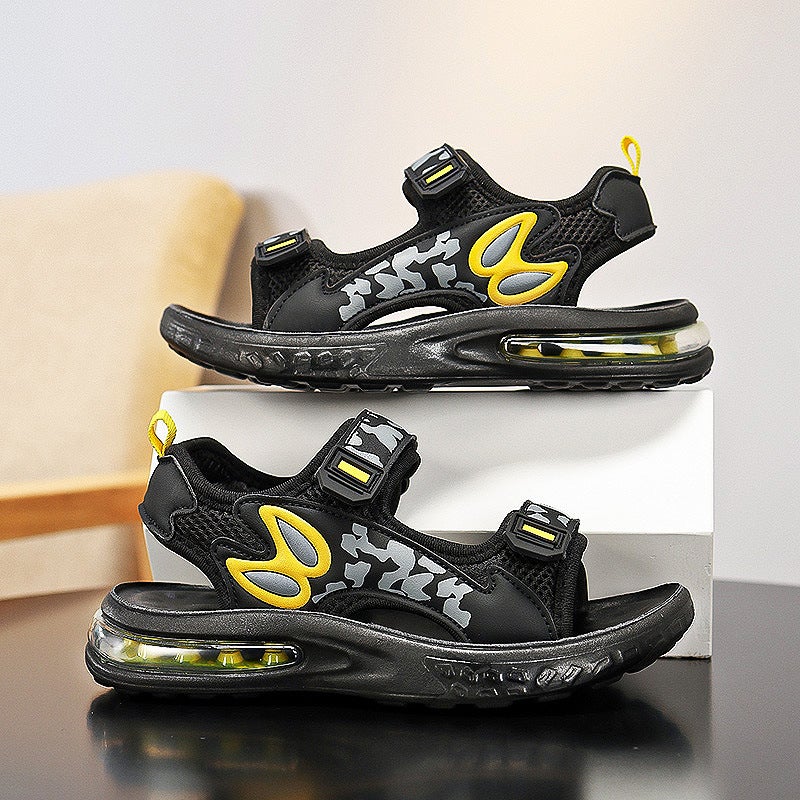 Boys' Sandals Summer Fashion Trendy Internet Celebrity Outdoor Beach Shoes Korean Style Boys' Sports Soft-Soled Breathable Sandals - Image 2