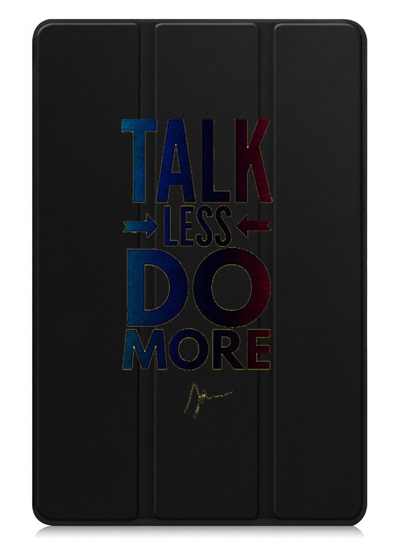 Theodor Protective Flip Case For Lenovo Xiaoxin Pad (2024) With Trifold Stand Auto Wake Sleep Shockproof Cover talk less do more - Image 1