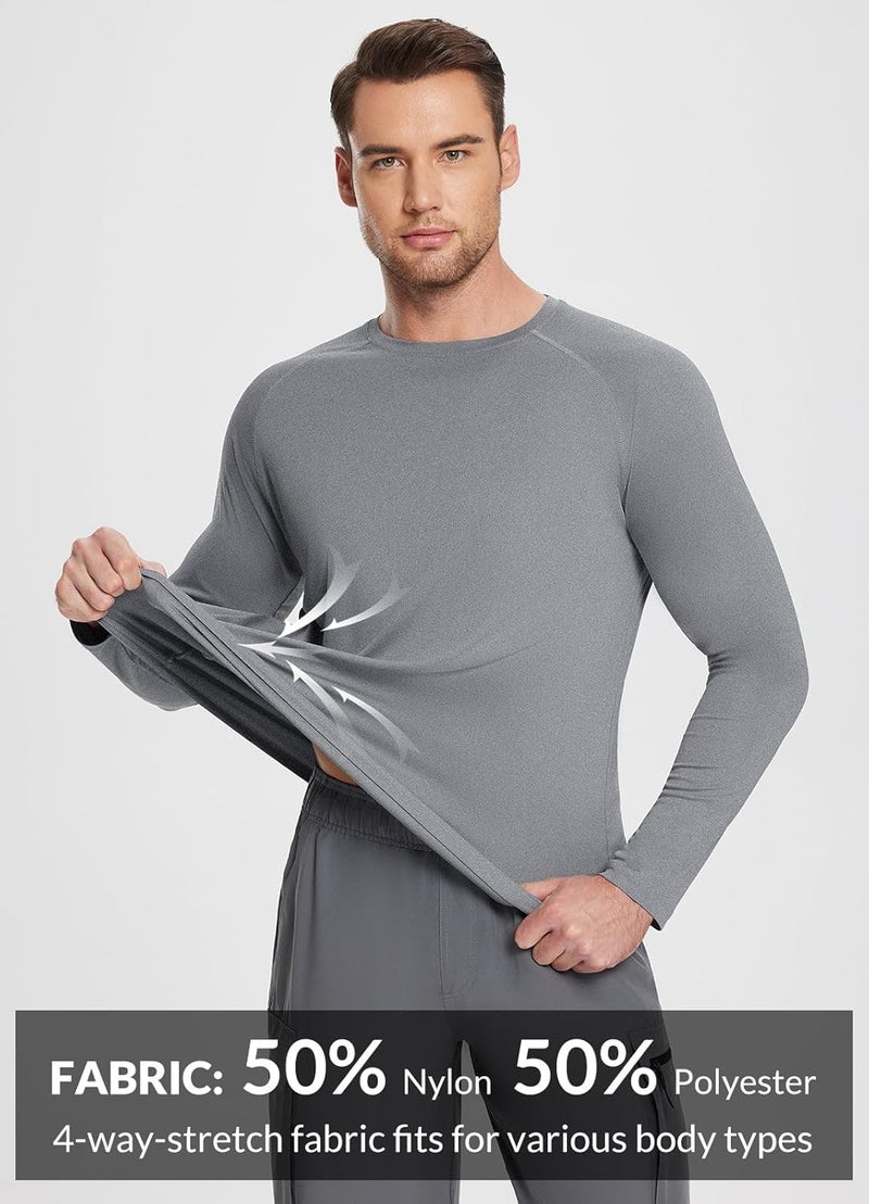 Baleaf Men's Sun Protection Shirts UV SPF UPF 50+ Long Sleeve Rash Guard Fishing Running Quick Dry Lightweight - Image 4