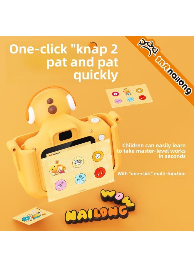 Children's Digital Camera HD 4800W Pixel Milk Dragon Mini SLR Camera Cartoon Educational Toys Gift-Color:Milk Dragon Camera  - Image 2