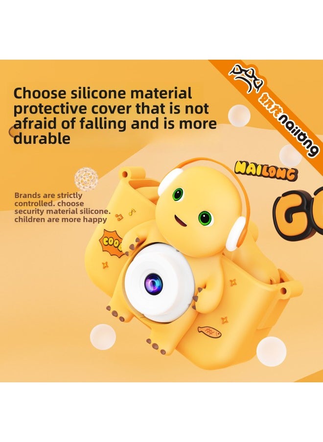 Children's Digital Camera HD 4800W Pixel Milk Dragon Mini SLR Camera Cartoon Educational Toys Gift-Color:Milk Dragon Camera  - Image 3