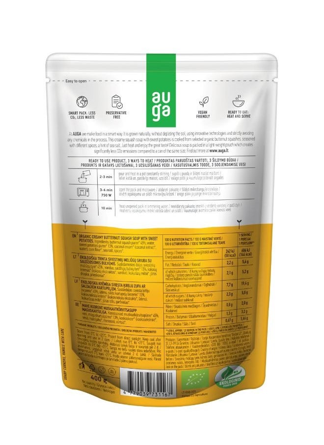 Auga - Organic Butternut Squash Soup 400g - Image 1