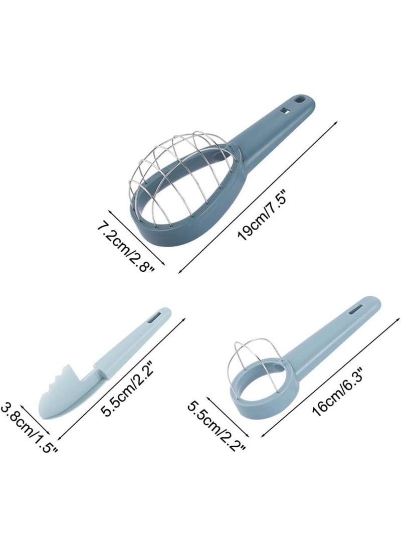 SYOSI Avocado Cutter Set, 3 in 1 Stainless Steel Avocado Slicer Tool with Pitter and Peeler, Comfortable Non-Slip Handle for Easy Fruit Preparation, Ideal for Home Kitchen Cooking - Image 4