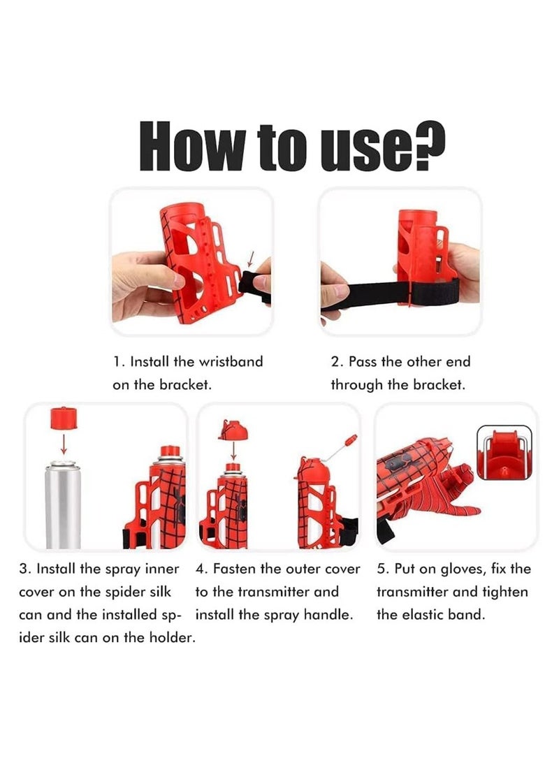 general 2 PCS Spider Silk Jars Role Play Toys Launcher Wrist Toy Accessories 145g（Spider Silk Supplement Set） - Image 2