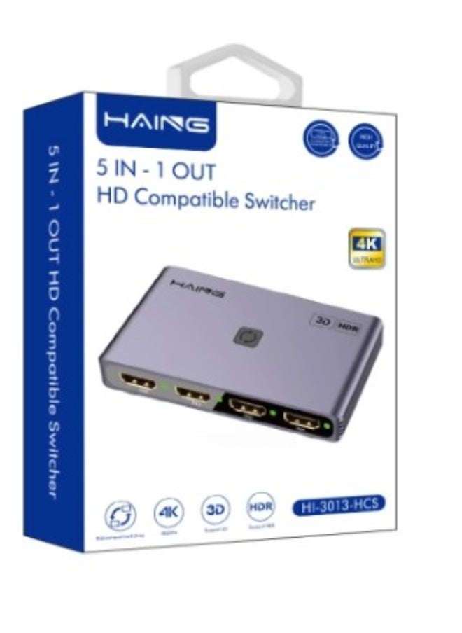 Haing 5 IN 1 OUT HD Compatible Switcher  - Image 1
