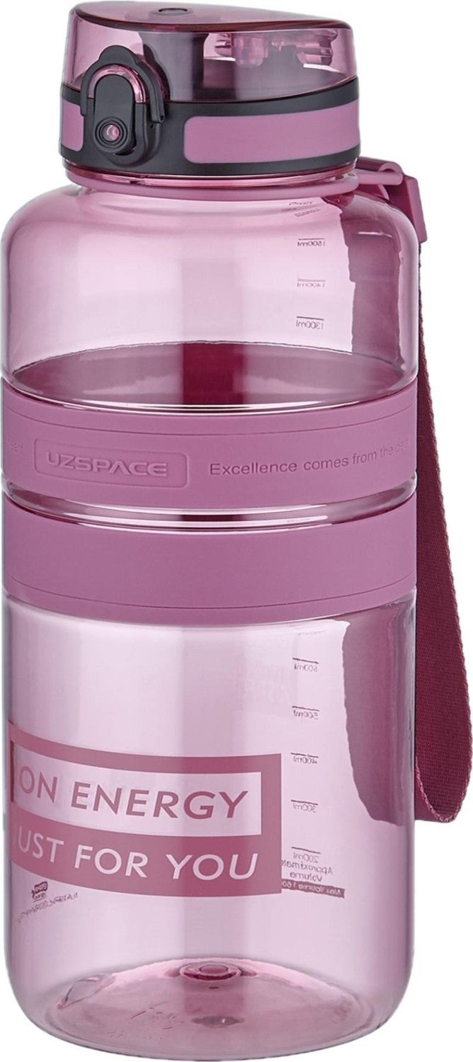 UZSPACE قنينة ماء تريتان 1500 مل 1.5 لتر بحجم ضخم بألوان مجددة  - Image 1