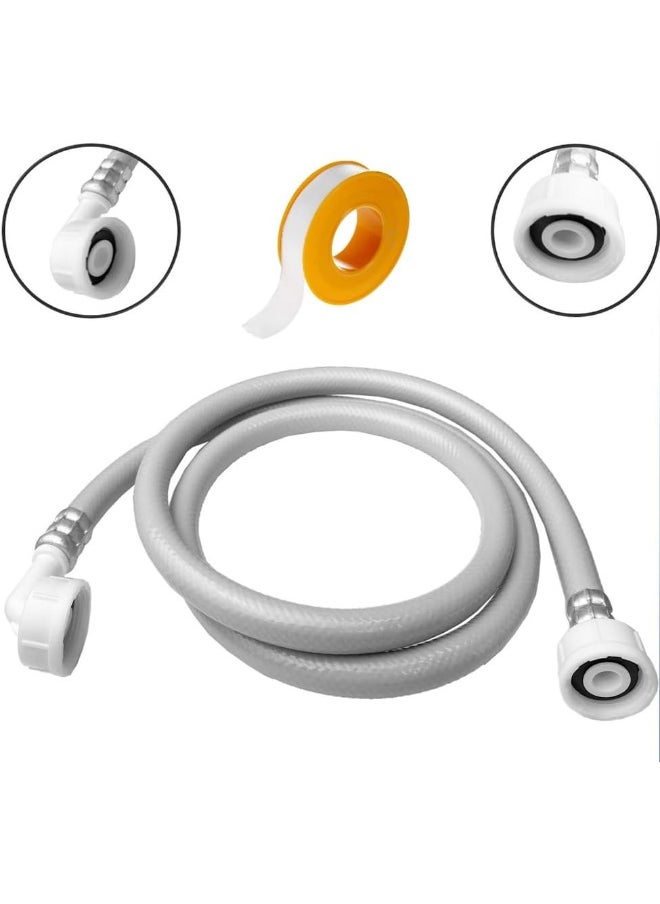 Biella Universal Washing Machine Dishwasher Straight End Inlet Pipe And Teflon Tape. (200Cm)  - Image 1