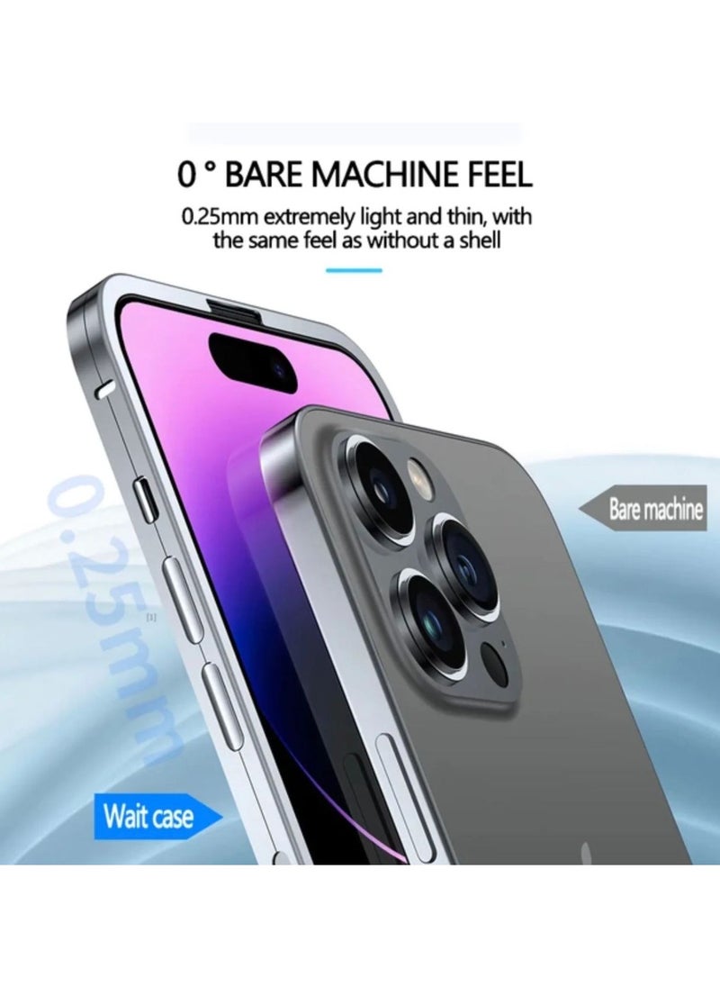 12 Pro Max 360 Degree Ultra Thin Full Shell Titanium Alloy Metal Full Coverage Case  - Image 3