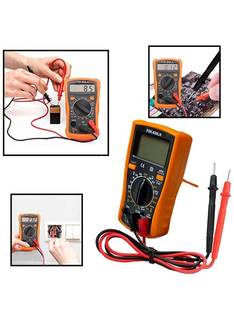 Soldering Iron Kit 60W Adjustable Temperature Welding Tool, Digital Multimeter, 2pcs Soldering Iron Tips, Desoldering Pump, Wire Stripper Cutter, Tweezers, Iron Stand, 2pcs Electronic Wire - Image 2