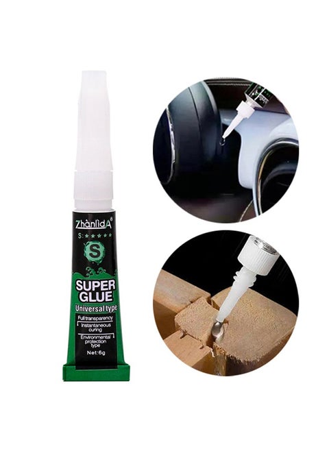 Super Glue Universal Type,Woodworking Adhesive Strong And Forceful Rapid Curing,Effectively Retaining Adhesive On The Surface For Overall Coverage And Bonding 6g