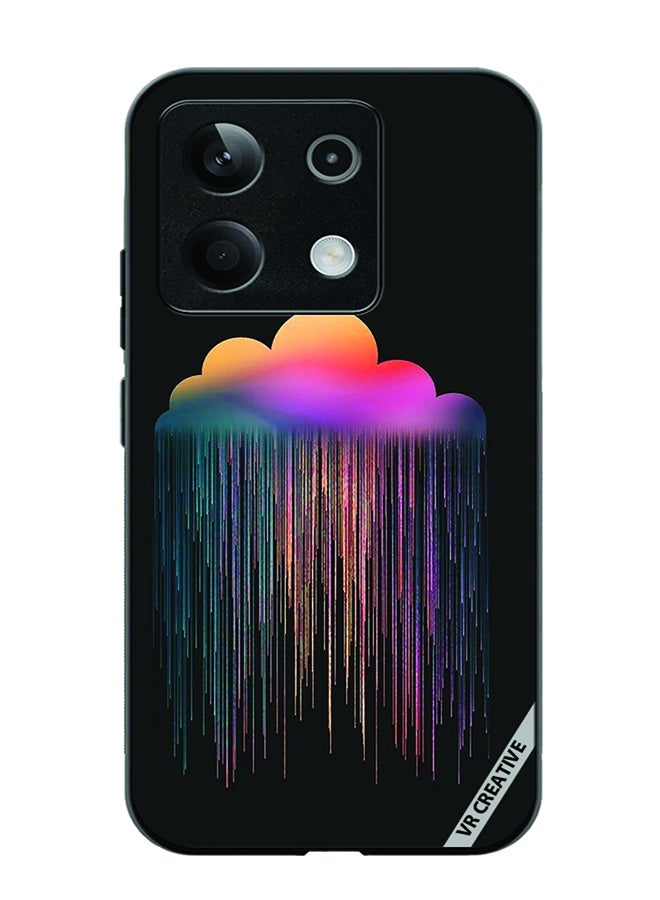 VR CREATIVE Protective Case Cover For Xiaomi Poco X6 Colorful Rain Design Multicolour - Image 1