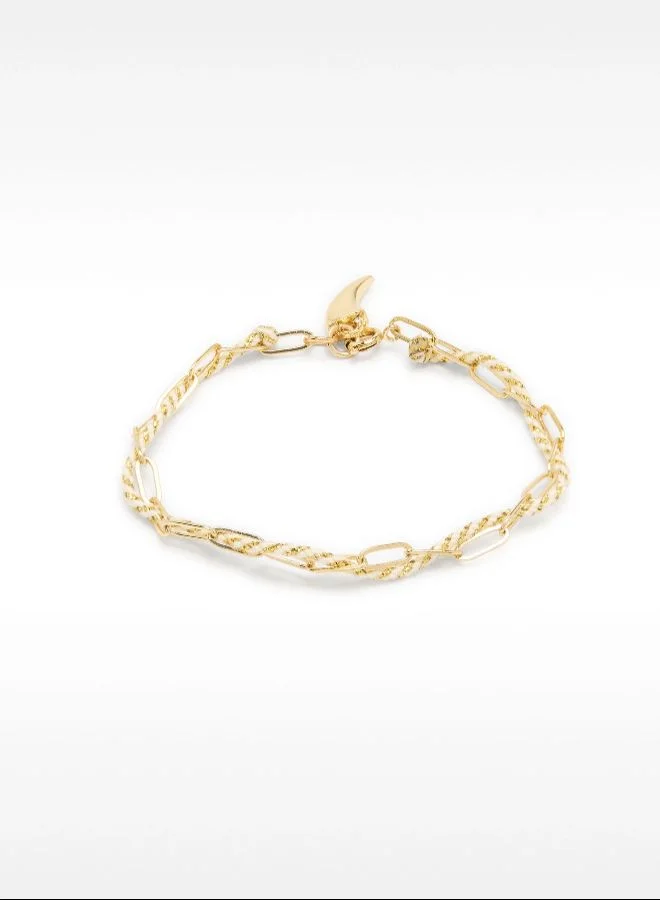 PARFOIS Bracelet Of Links With Braided Cord