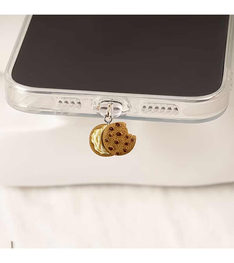 حلوى بسكويت الشوكولاتة - سدادة غبار الهاتف لمنافذ Android وiPhone وType-C - Image 3