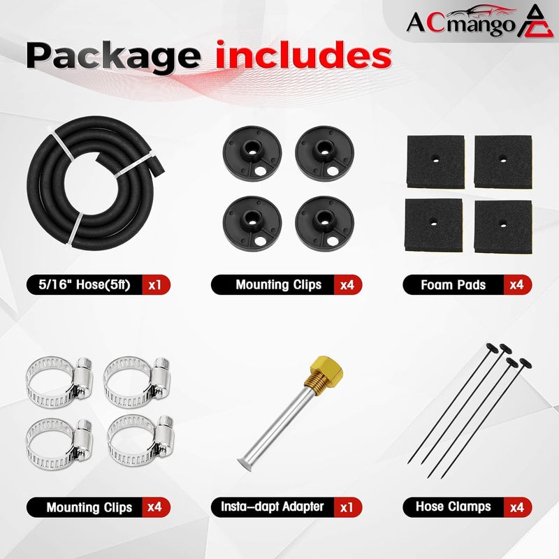 ACmango Store 6 Pass Ultra-Cool Tube and Fin Transmission Cooler Universal 5/16" Oil Cooler Kit 403 Aluminium Black - Image 4