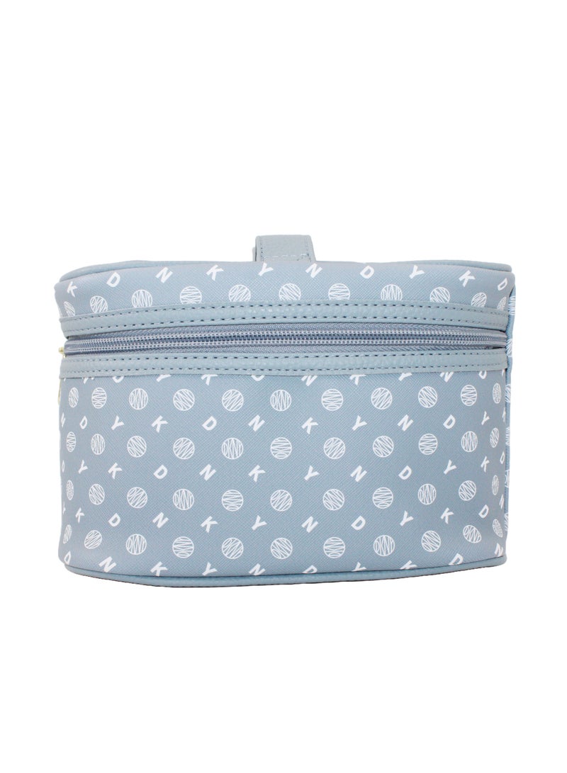 DKNY Legacy Train Case Cosmetic Bag, Travel Make up Bag Small, Small Waterproof and Lightweight Cosmetic Bag Storage Bag, Small Makeup Bag, Travel Toiletry Bag - Image 2