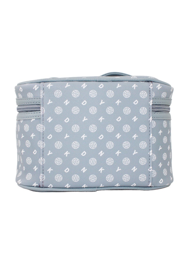 DKNY Legacy Train Case Cosmetic Bag, Travel Make up Bag Small, Small Waterproof and Lightweight Cosmetic Bag Storage Bag, Small Makeup Bag, Travel Toiletry Bag - Image 3