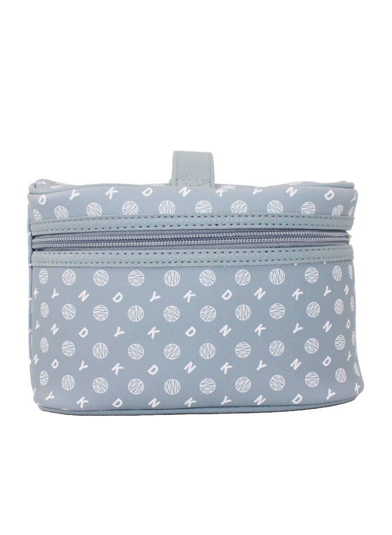 DKNY Legacy Train Case Cosmetic Bag, Travel Make up Bag Small, Small Waterproof and Lightweight Cosmetic Bag Storage Bag, Small Makeup Bag, Travel Toiletry Bag - Image 4