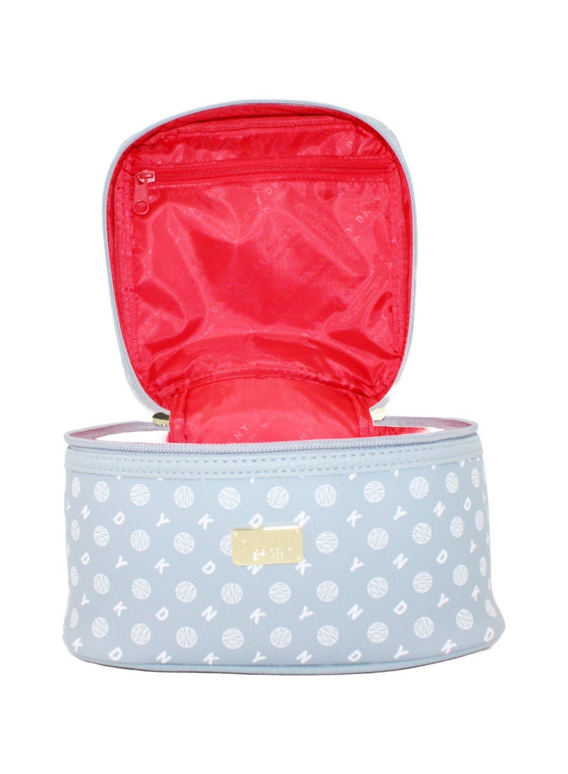 DKNY Legacy Train Case Cosmetic Bag, Travel Make up Bag Small, Small Waterproof and Lightweight Cosmetic Bag Storage Bag, Small Makeup Bag, Travel Toiletry Bag - Image 5