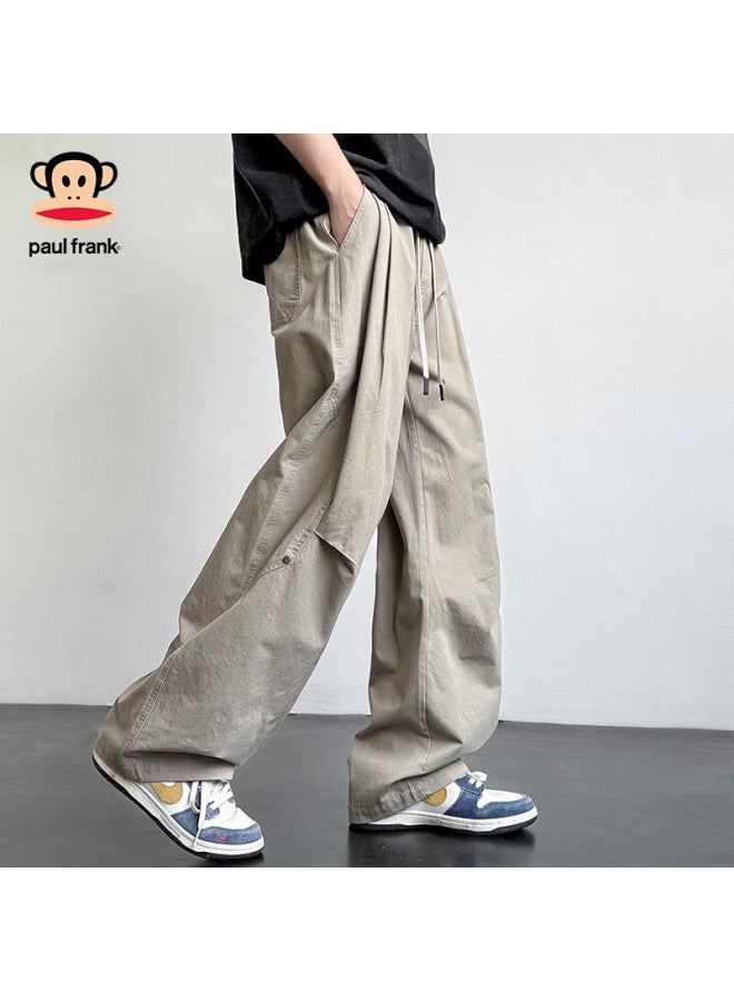 Paul Frank Casual Pants For Men, Spring And Autumn New Style Men's Trousers, American-style Cargo Pants, Loose Straight-leg Pants, Men's Trousers, Black, M - Image 2