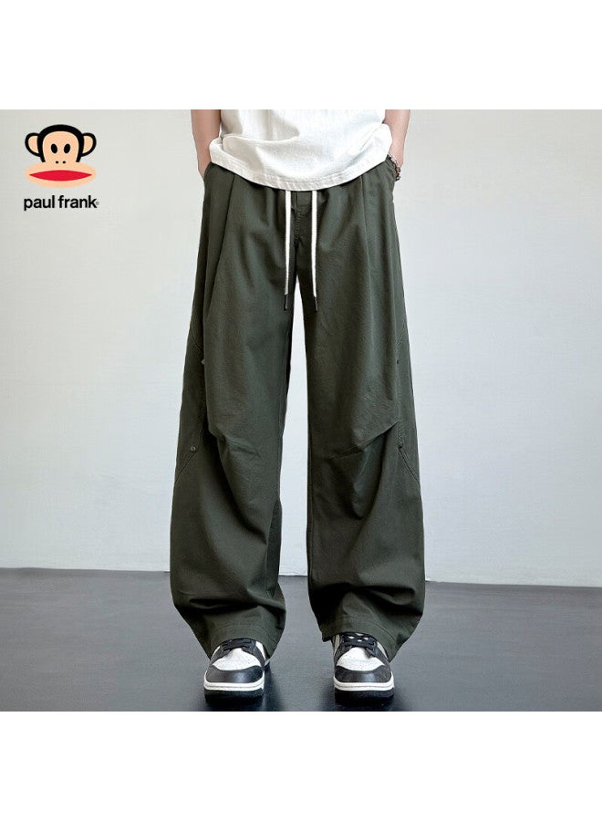 Paul Frank Casual Pants For Men, Spring And Autumn New Style Men's Trousers, American-style Cargo Pants, Loose Straight-leg Pants, Men's Trousers, Black, M - Image 1