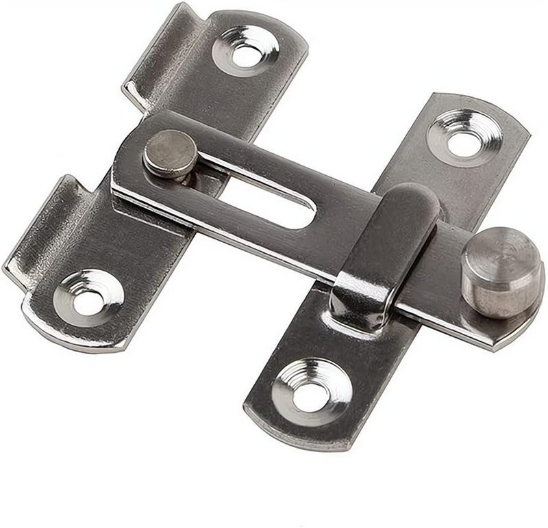 Luckam Safety Door Lock, Stainless Steel Flip Latch Gate Latches Bar Latch Hasp Lock Sliding for Window Cabinet Room Accessorries, Brushed Finish - Image 5
